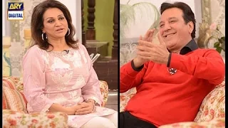 Javed Sheikh and Bushra Ansari having one on one