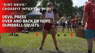 "Dirt Devil" CrossFit WOD | Devil Press + Over-and-Back Hops over Dumbbell + Double Dumbbell Squats