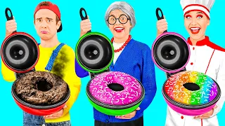 Já vs Babička Kuchařská Výzva | Kuchyňské Gadgety a Rodičovské Hacky TeenTeam Challenge