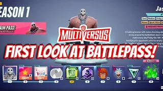 MULTIVERSUS FIRST LOOK AT THE BATTLEPASS + FREE SKINS AND REWARDS!!!