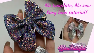 No template, no sew, easy hair bow tutorial//How to make hair bows. DIY hair bows 🎀 laços de fita: