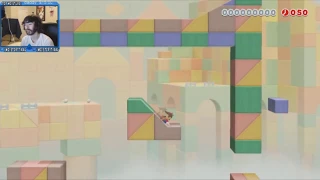 Penguinz0 Frustrated by this Super Mario Maker Level "GETTING OVER IT''  I pt1/3