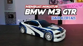 Membuat miniatur mobil BMW M3 GTR dari kertas (papercraft)