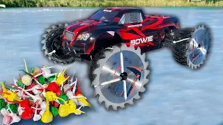 EXPERIMENT: SNAPPERS FIRECRACKERS vs SAW BLADE WHEELS