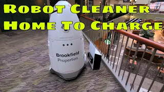 Robot Cleaner At Mall Returning To Base To  Charge🤖