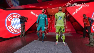 Bayern vs Wolfsburg - Full Match & Goals - eFootball PES 2021 - Gameplay PC