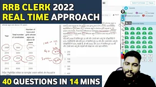 40 Questions in 14 Minutes Challenge || RRB Clerk 2022 Real Time Mock Approach || Career Definer ||