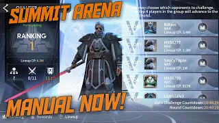 GUYS Do your Summit Arena Attacks!!! The First Battles Are MANUAL || Eternal Evolution