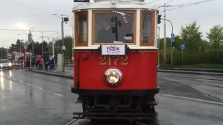 Vjezd historické tramvaje do smičky Vypich