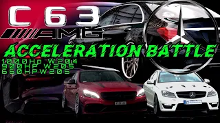 C63 MERCEDES ACCELERATION BATTLE