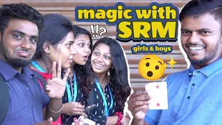 ✨😮 SRM girls stunned by Magic | Funny tricks by VickyKrish Magician