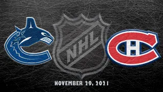 NHL Canucks vs Canadiens | Nov.29, 2021