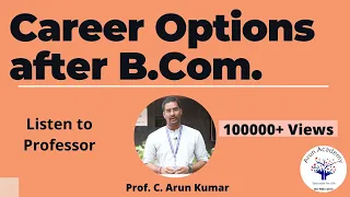 Career Options after B.Com | Tamil | Prof. C. Arun Kumar