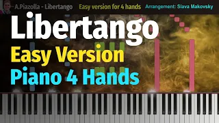 Libertango - Easy piano version for 4 hands / Либертанго - облегченная версия для 4 рук - Пианино