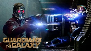 Guardians Of The Galaxy | Star-Lord Gets His Walkman Back Scene | Disney+ [2014]