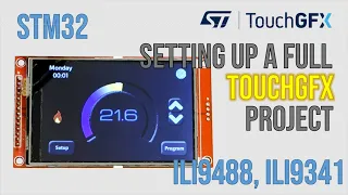 A full TouchGFX project with 3.5" SPI display and the full set of TouchGFX widgets