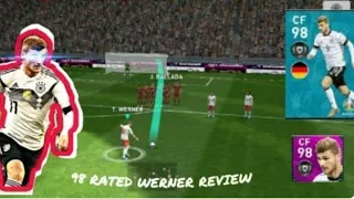 98 RATED CF WERNER REVIEW 😱😱😱|INSANE STRIKER | EFOOTBALL PES 2020