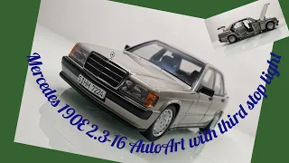 Mercedes 190 E 2.3 - 16 W201 1984 AutoArt with optional third stop light