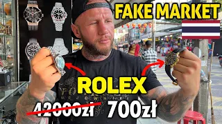 Targ z PODRÓBKAMI na Phuket! Kosmicznie tanie ceny i dobra jakość! TAJLANDIA FAKE MARKET [4K]