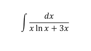 INTEGRATION OF dx/xln(x)+3x