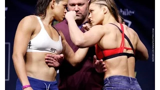 UFC 207 Weigh-Ins: Amanda Nunes vs. Ronda Rousey Staredown