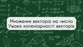 9 клас.  Геометрія. №9. Множення вектора на число. Умова коленіарності векторів