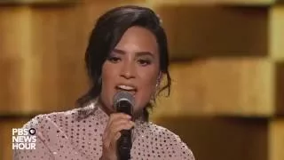 Watch Demi Lovato perform 'Confident' at the 2016 Democratic National Convention