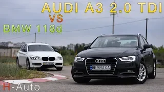 Задний или передний привод? Обзор Audi A3 2.0 TDI в сравнении с BMW 118d.