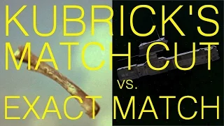 Kubrick's Match Cut vs. Exact Match Cut (2001: A Space Odyssey)
