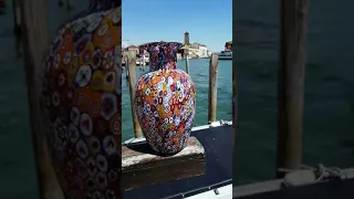 Original Murano Glass handmade Millefiori Vase