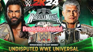 WWE 2K24 | Cody Rhodes vs Roman Reigns | Will Cody finish the story?| WWE Undisputed Championship