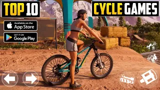 TOP 10 Best Cycle Games For Android 2023 | Cycle Simulator Games For Android