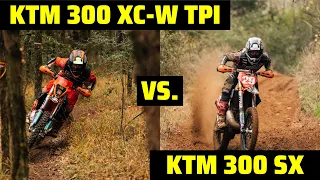 KTM 300 XC-W TPI vs. KTM 300 SX