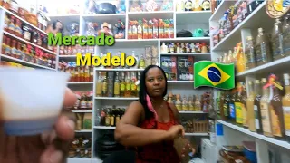 Biggest black market walking tour in Salvador,Brazil 🇧🇷[4k]Mercado Modelo