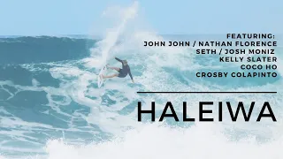 HALEIWA DEC 29 2020 - SURFERS: JOHN JOHN & NATHAN FLORENCE, KELLY SLATER, CROSBY COLAPINTO, COCO HO