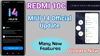 REDMI 10C MIUI 14 Update Release|Miui 14 Update|Android 13 Base On|Enjoy Latest Features.