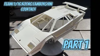 Part 1 - Fujimi 1/16 Koenig Lamborghini Countach Video Build