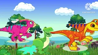 Dinosaur Stampede green screen video editing cartoon | Animals stampede green screen |