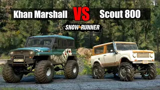 Snowrunner: Scout 800 VS Khan Marshall | Which is best scout