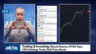 Trading & Investing: Bitcoin Booms, NVDA Tops, CRM Earnings Trade, Gold Time Bomb