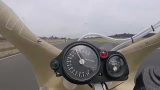 Honda VFR400 NC30 race bike onboard at Croft circuit