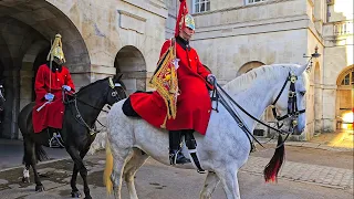 The first ROYAL LONG GUARD of 2024 and the CAPTAIN inspects the Guards and horses!