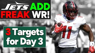 NY Jets Draft Malachi Corley!! - 3 TARGETS for Day 3!!