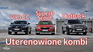 Skoda Superb Scout, Subaru Outback 2021, Volvo V90 CC test PL Pertyn Ględzi