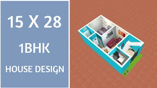 15 x 28 House Plan ll 420 Sqft Ghar Ka Naksha ll 15 x 28 House Design