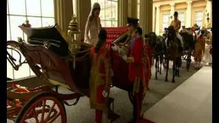 Kate Middleton and William leaving Westminster Abbey