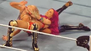 Sasha Banks vs  Charlotte Flair – Raw Women’s Title Falls Count Anywhere Match  Raw