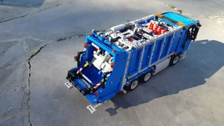 European garbage truck