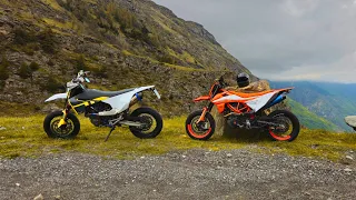 HUSQVARNA 701 SM VS KTM 690 SMC - R FULL GAS