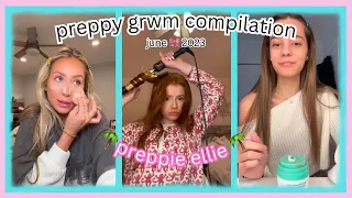 ╰ ♡ ╰ ♡ preppy grwm tiktok compilation💋🤍⚡️